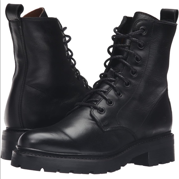 Frye Shoes - Frye Combat Moto Boot Black Size 10